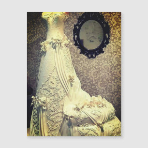 Invitación Magnética Fotografía de Pastel de Vestido de Novia