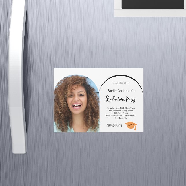 Invitación Magnética Fotos de graduación de arco 2025 (Subido por el creador)