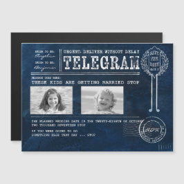 Invitación Magnética Fotos divertidas de la infancia salvan la fecha de