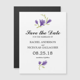 Invitación Magnética Fragrante Freesia Petals | Guardar la fecha