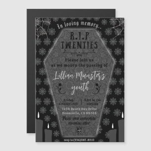 Invitación Magnética Funeral para mi juventud Muerte a mi cumpleaños 30