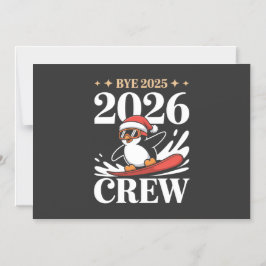 Invitación Magnética Funny Bye 2025 2026 Crew New Year Friends Squad