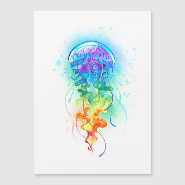 Invitación Magnética Gallito arcoiris (Anverso)