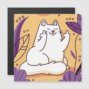 Invitación Magnética Gato dándole el dedo
