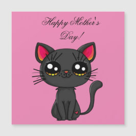 Invitación Magnética Gato Feliz Día de la Madre 