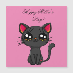 Invitación Magnética Gato Feliz Día de la Madre