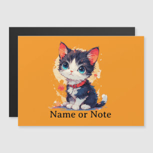 Invitación Magnética Gato Kawaii Adorable para Amantes de los Gatos Tar