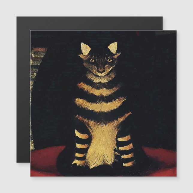 Invitación Magnética Gato - Retrato de Pierre Loti por Henri Rousseau (Anverso/Reverso)