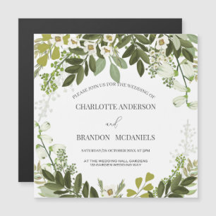 Invitación Magnética Geen deja al Boda botánico de Timeles