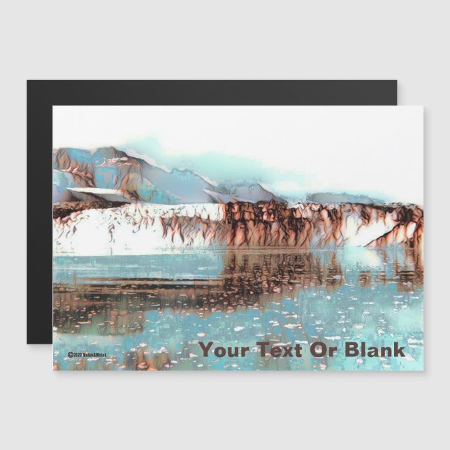 Invitación Magnética Glaciar marino (Anverso/Reverso)