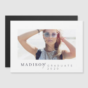 Invitación Magnética Graduación de fotografía de Personalizado Minimali