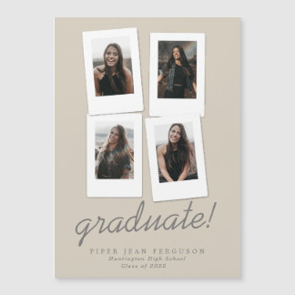 Invitación Magnética Graduación de imágenes multifotográficas modernas