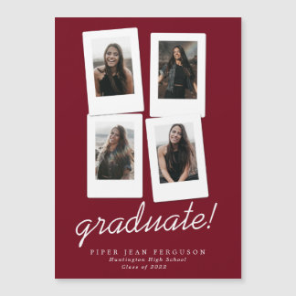 Invitación Magnética Graduación de imágenes multifotográficas modernas