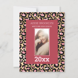 Invitación Magnética Graduación Guardar fecha Foto Chita Rosa