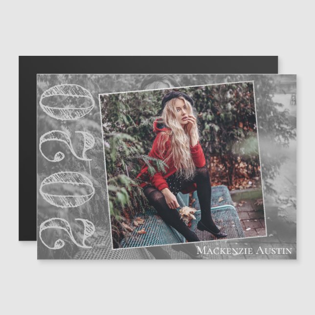 Invitación Magnética Graffiti Grunge | Moderno conservador de fotos de  (Anverso/Reverso)