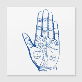 Invitación Magnética Gráfica de química vintage lecturas de palma