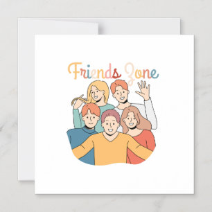 Invitación Magnética Gráfica del Cuadrado de Amistad