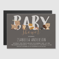 Gris | Cute Woodland Animals Neutral Baby Shower