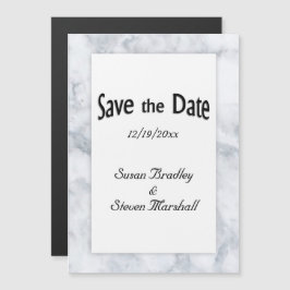 Invitación Magnética Guardar el mármol de fecha