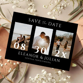 Invitación Magnética Guardar la fecha de boda en tira de película negra