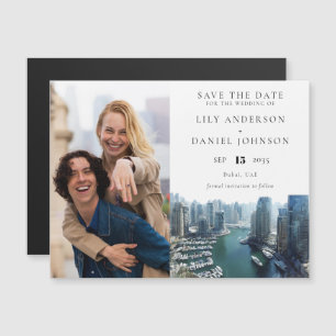Invitación Magnética Guardar la fecha de la boda en Dubai