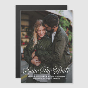 Invitación Magnética Guardar la fecha de la boda magnética con una foto