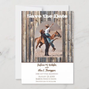 Invitación Magnética Guardar la fecha Foto Vaquero Occidental