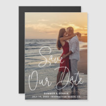 Guardar nuestra fecha Elegante Foto de guión Guard