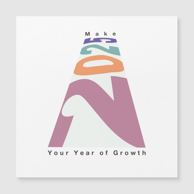 Invitación Magnética Haga de 2025 su año de crecimiento (Anverso)