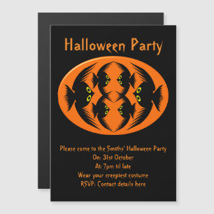 Invitación Magnética Halloween atrae a Fiesta magnético