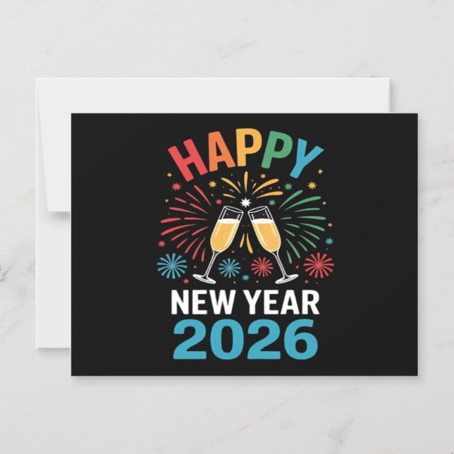 Invitación Magnética Happy New Year 2026 Party Funny New Years Eve 2026 (Anverso)