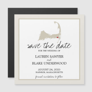 Invitación Magnética Harwich Cape Cod Wedding Save the Date