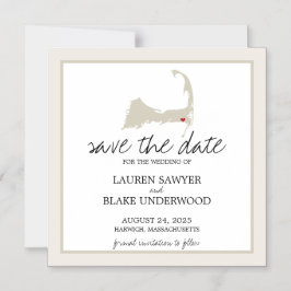 Invitación Magnética Harwich Cape Cod Wedding Save the Date