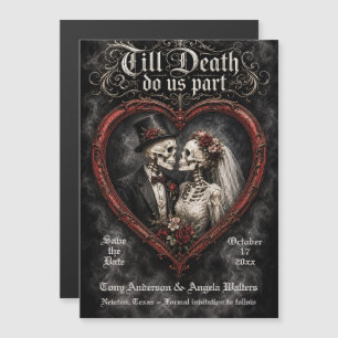 Invitación Magnética Hasta que la Muerte nos Separe Fecha de Boda para 