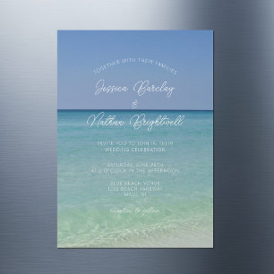 Invitación Magnética Hermoso Boda fotográfico de Beach Horizon