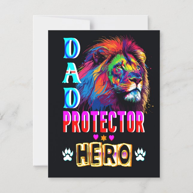 Invitación Magnética Héroe Protector Papá (Anverso)
