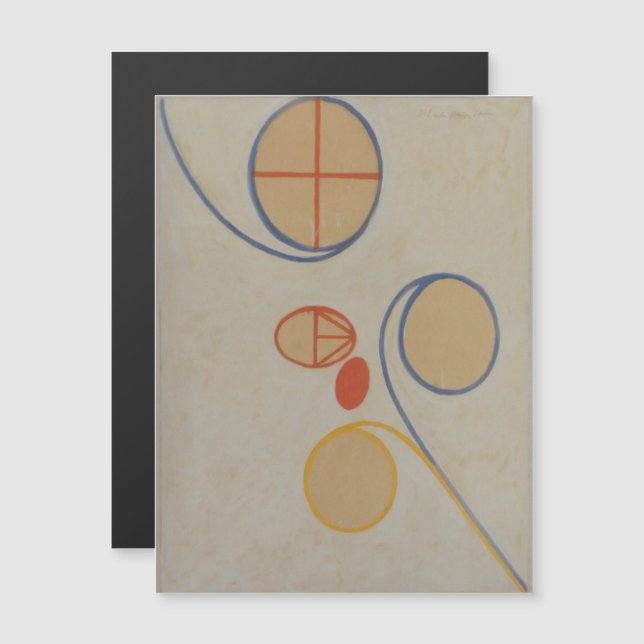 Invitación Magnética Hilma Af Klint, Estrella No2 De Siete Puntos, Resu (Anverso/Reverso)