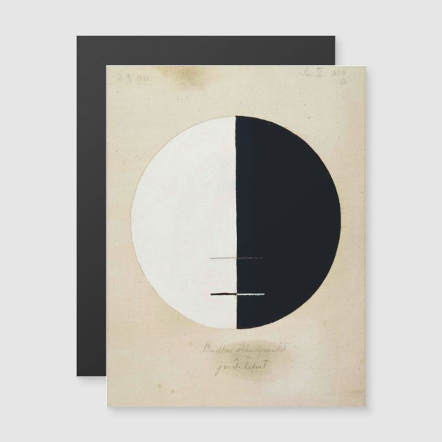 Invitación Magnética Hilma Af Klint, punto de vista de Buda, arte abstr (Anverso/Reverso)
