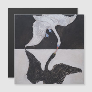 Invitación Magnética Hilma Af Klint, The Swan No.1, Resumen de Arte