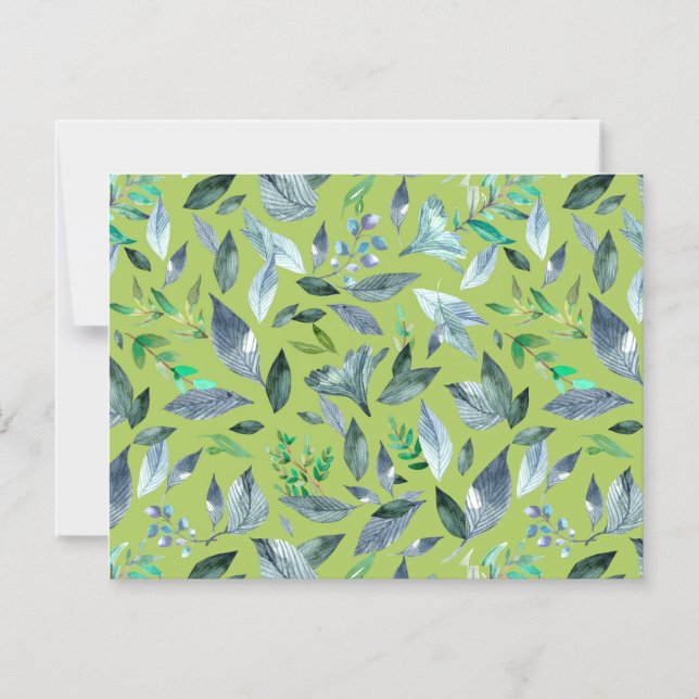 Invitación Magnética Hojas caídas de agua 6 (Anverso)