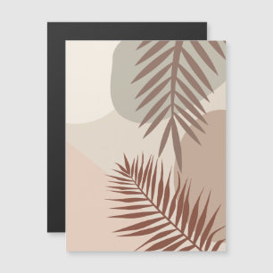 Invitación Magnética Hojas de Palma, Arte Geométrico Abstracto Boho