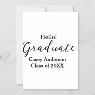 Invitación Magnética Hola clase de graduados de 20XX nombre felicitacio