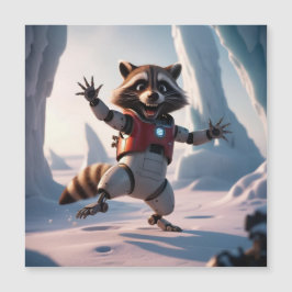 Invitación Magnética Hola, Hola Raccon