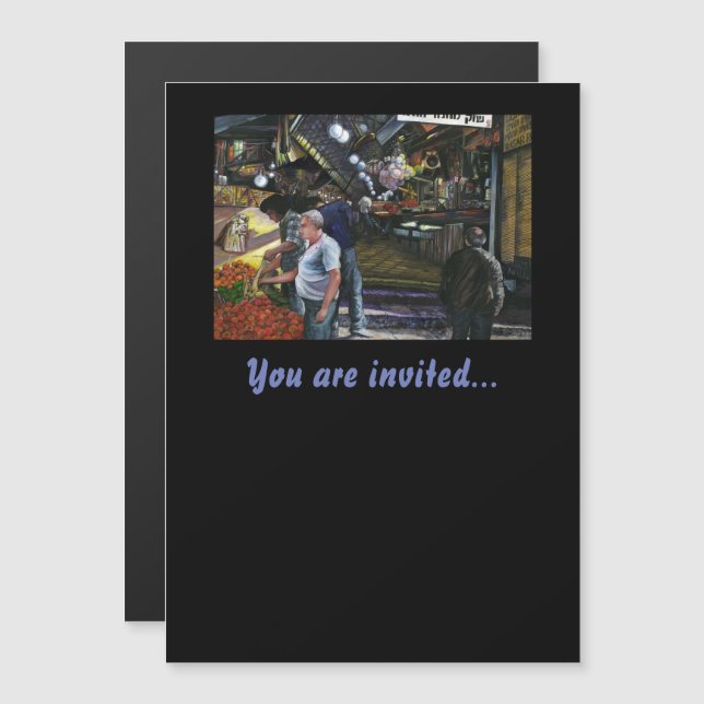 Invitación Magnética Hombres de Comercio, Jerusalén (Anverso/Reverso)