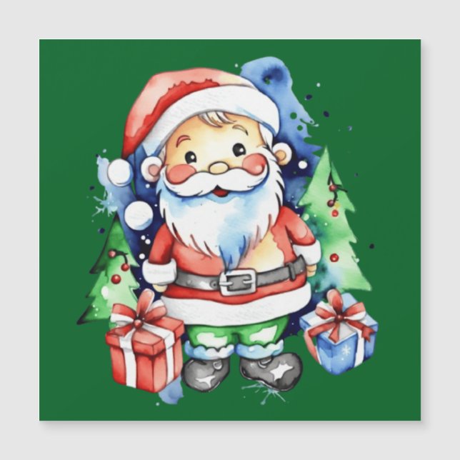 Invitación Magnética Ideas de regalo de Santa Claus (Anverso)