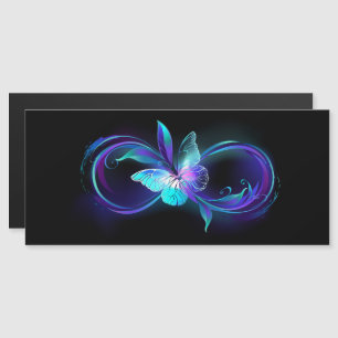 Invitación Magnética Infinito brillante con mariposa mágica