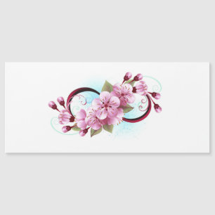 Invitación Magnética Infinito con las flores de flores de Sakura Blosso