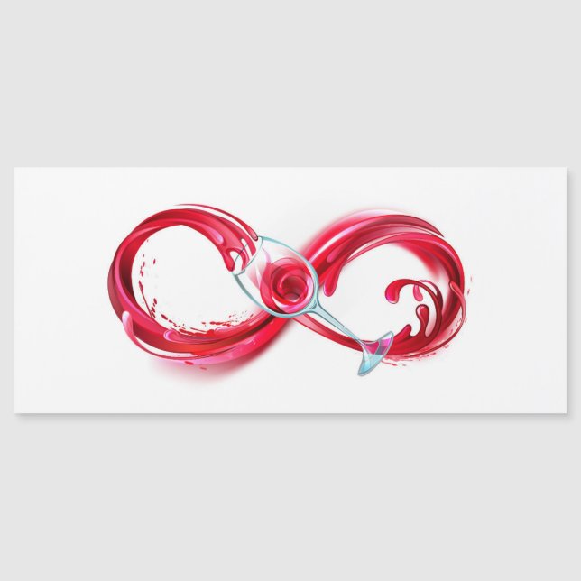 Invitación Magnética Infinity with Red Wine (Anverso)