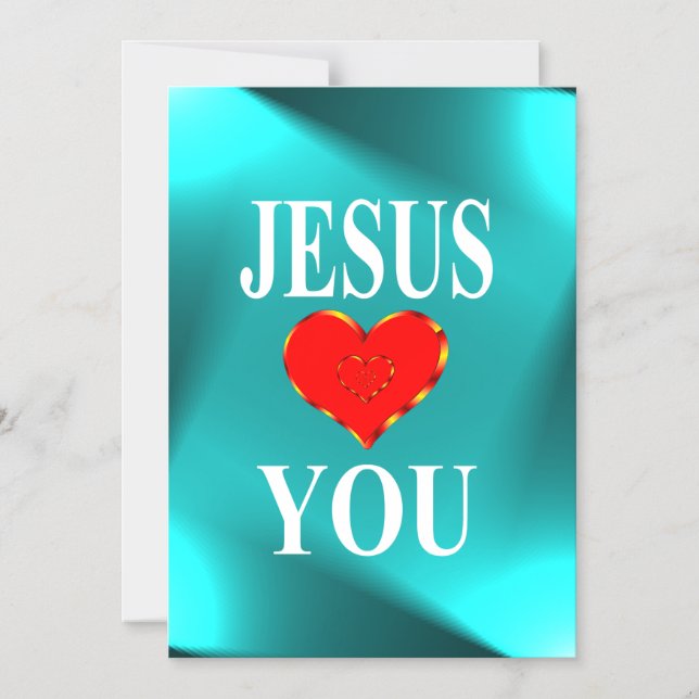 Invitación Magnética Jesús te ama (Anverso)