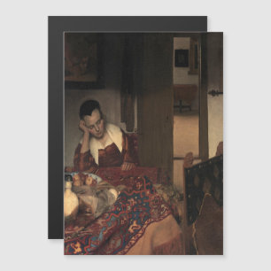 Invitación Magnética Johannes Vermeer, jóvenes durmiendo